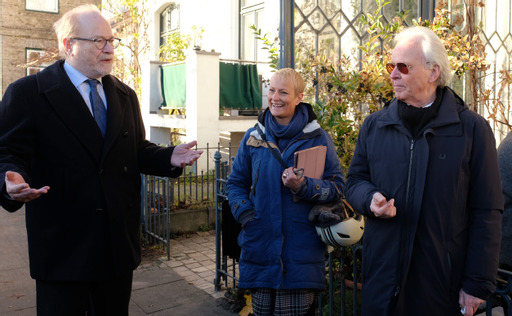 Jaan Philipp Reemtsma, Stefanie von Berg (Bezirksamtsleiterin Altona) und Peter Hess